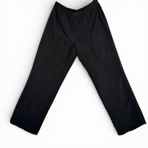 Vintage 1980's   Willi Smith 100% Black Silk‎ Stovepipe Pants Sz 12